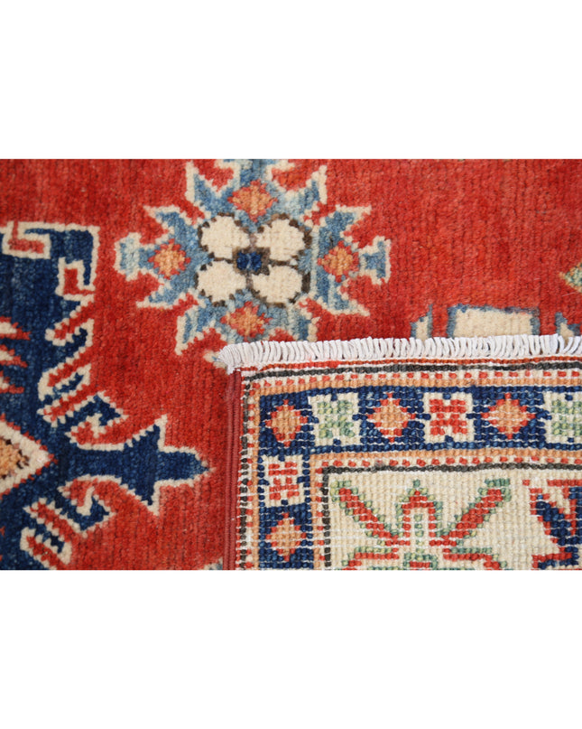 Kazak 3' 1" X 5' 1" Hand Knotted Wool Rug 3' 1" X 5' 1" (94 X 155) / Red / Wool