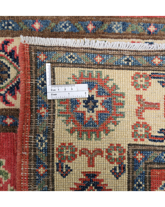 Kazak 3' 0" X 4' 11" Hand Knotted Wool Rug 3' 0" X 4' 11" (91 X 150) / Red / Wool