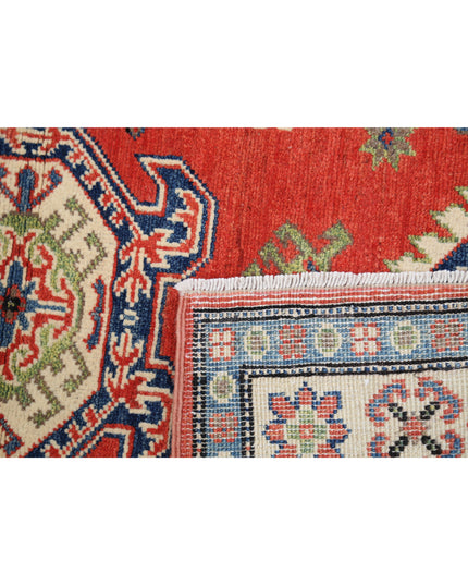 Kazak 3' 3" X 4' 10" Hand Knotted Wool Rug 3' 3" X 4' 10" (99 X 147) / Red / Wool