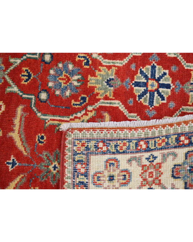 Kazak 3' 1" X 4' 9" Hand Knotted Wool Rug 3' 1" X 4' 9" (94 X 145) / Red / Wool