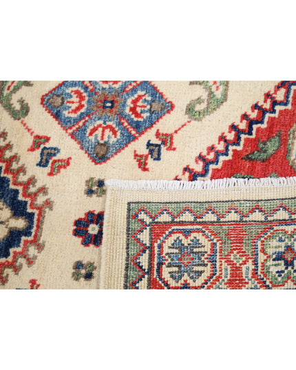 Kazak 3' 1" X 5' 2" Hand Knotted Wool Rug 3' 1" X 5' 2" (94 X 158) / Ivory / Wool
