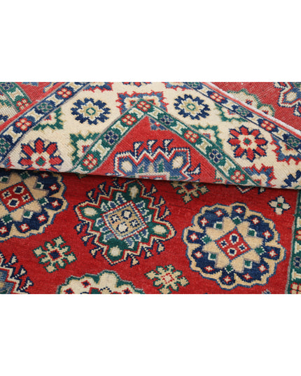 Kazak 3' 3" X 4' 11" Hand Knotted Wool Rug 3' 3" X 4' 11" (99 X 150) / Red / Wool