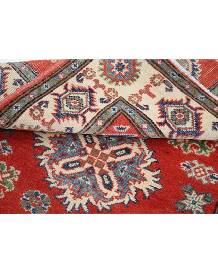 Kazak 3' 3" X 4' 9" Hand Knotted Wool Rug 3' 3" X 4' 9" (99 X 145) / Red / Wool