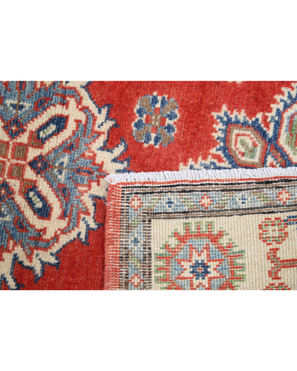 Kazak 3' 3" X 4' 9" Hand Knotted Wool Rug 3' 3" X 4' 9" (99 X 145) / Red / Wool