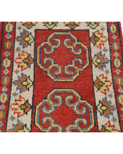 Kazak 1' 7" X 2' 3" Hand Knotted Wool Rug 1' 7" X 2' 3" (48 X 69) / Red / Wool