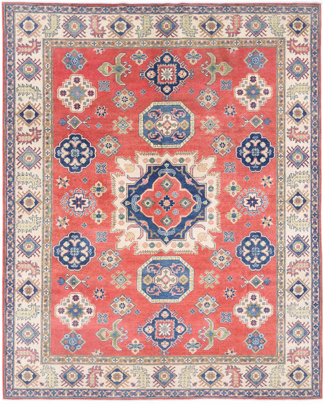 Kazak 8' 0" X 10' 1" Hand Knotted Wool Rug 8' 0" X 10' 1" (244 X 307) / Red / Wool