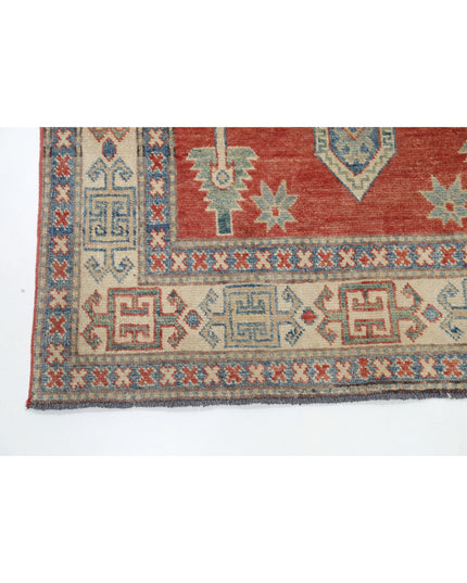 Kazak 3' 2" X 3' 5" Hand Knotted Wool Rug 3' 2" X 3' 5" (97 X 104) / Red / Wool