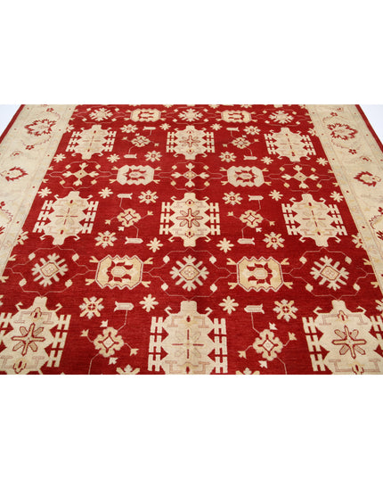 Kazak 8' 11" X 11' 9" Hand Knotted Wool Rug 8' 11" X 11' 9" (272 X 358) / Red / Wool