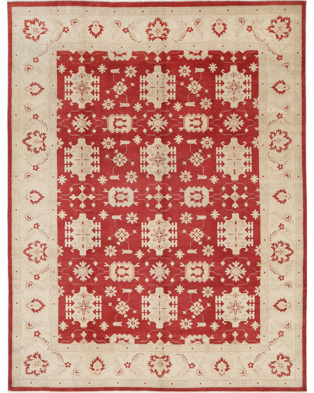 Kazak 8' 11" X 11' 9" Hand Knotted Wool Rug 8' 11" X 11' 9" (272 X 358) / Red / Wool