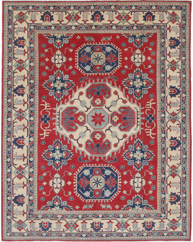 Kazak 9' 8" X 12' 5" Hand Knotted Wool Rug 9' 8" X 12' 5" (295 X 379) / Red / Wool