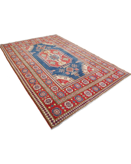 Kazak 6' 8" X 9' 7" Hand Knotted Wool Rug 6' 8" X 9' 7" (203 X 292) / Blue / Wool