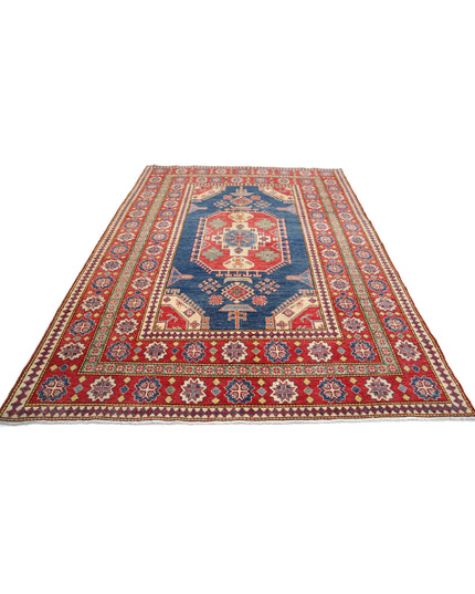 Kazak 6' 8" X 9' 7" Hand Knotted Wool Rug 6' 8" X 9' 7" (203 X 292) / Blue / Wool