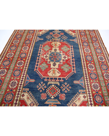 Kazak 6' 8" X 9' 7" Hand Knotted Wool Rug 6' 8" X 9' 7" (203 X 292) / Blue / Wool