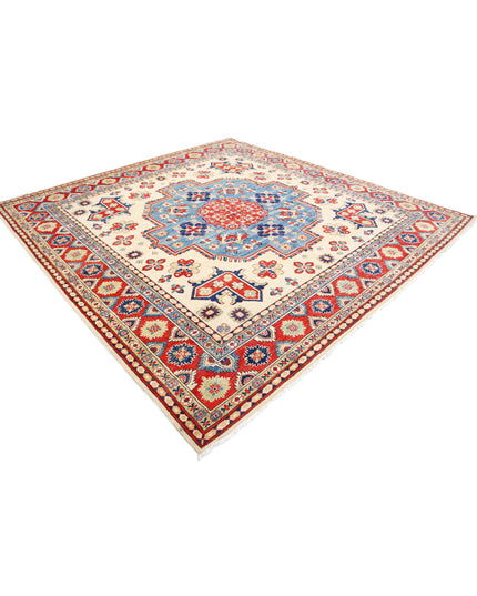 Kazak 9' 9" X 10' 0" Hand Knotted Wool Rug 9' 9" X 10' 0" (297 X 305) / Ivory / Wool