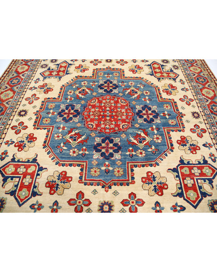 Kazak 9' 9" X 10' 0" Hand Knotted Wool Rug 9' 9" X 10' 0" (297 X 305) / Ivory / Wool