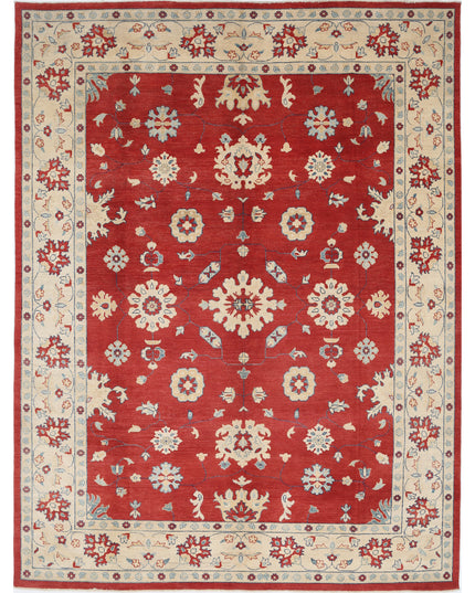 Kazak 8' 10" X 11' 9" Hand Knotted Wool Rug 8' 10" X 11' 9" (269 X 358) / Red / Wool