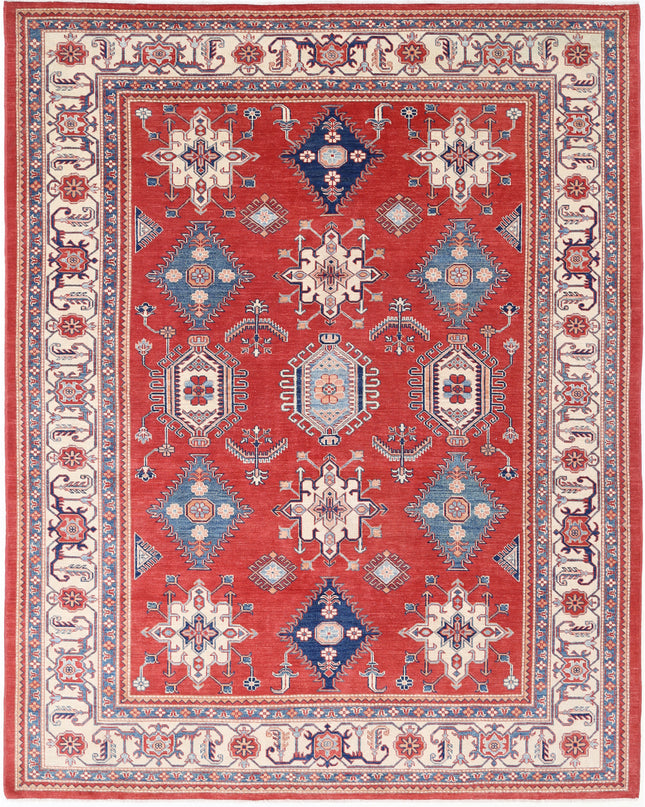 Kazak 9' 4" X 11' 10" Hand Knotted Wool Rug 9' 4" X 11' 10" (284 X 361) / Red / Wool