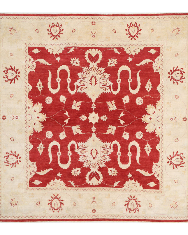 Kazak 7' 11" X 8' 3" Hand Knotted Wool Rug 7' 11" X 8' 3" (241 X 251) / Red / Wool