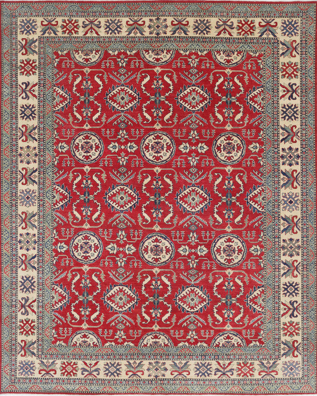 Kazak 10' 2" X 12' 9" Hand Knotted Wool Rug 10' 2" X 12' 9" (310 X 389) / Red / Wool