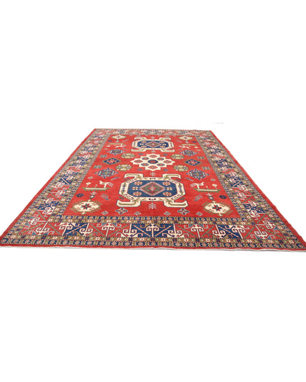 Kazak 9' 7" X 13' 10" Hand Knotted Wool Rug 9' 7" X 13' 10" (292 X 422) / Red / Wool