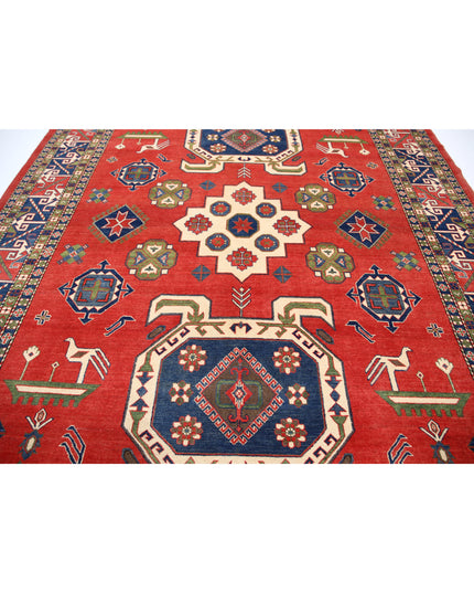 Kazak 9' 7" X 13' 10" Hand Knotted Wool Rug 9' 7" X 13' 10" (292 X 422) / Red / Wool