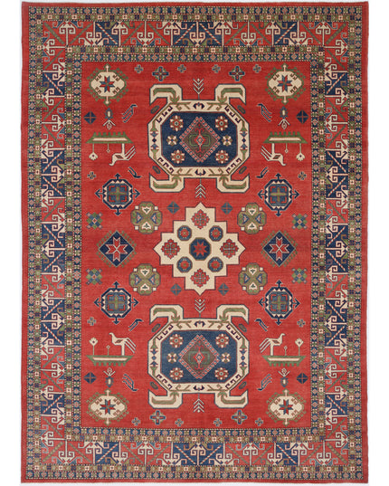 Kazak 9' 7" X 13' 10" Hand Knotted Wool Rug 9' 7" X 13' 10" (292 X 422) / Red / Wool