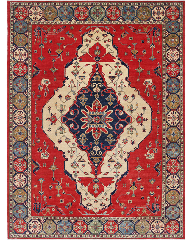 Kazak 10' 1" X 13' 7" Hand Knotted Wool Rug 10' 1" X 13' 7" (307 X 414) / Ivory / Wool