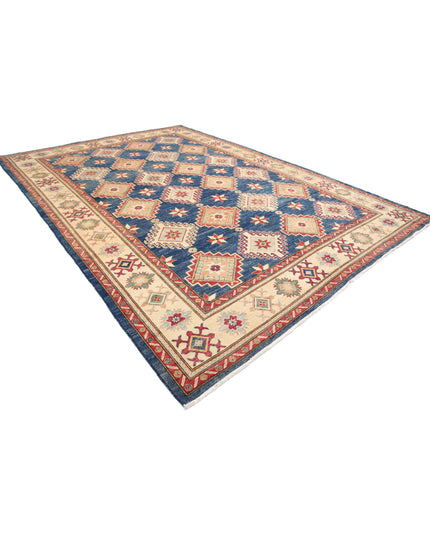 Kazak 9' 11" X 14' 3" Hand Knotted Wool Rug 9' 11" X 14' 3" (302 X 434) / Blue / Wool