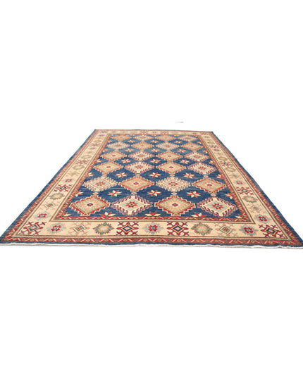 Kazak 9' 11" X 14' 3" Hand Knotted Wool Rug 9' 11" X 14' 3" (302 X 434) / Blue / Wool