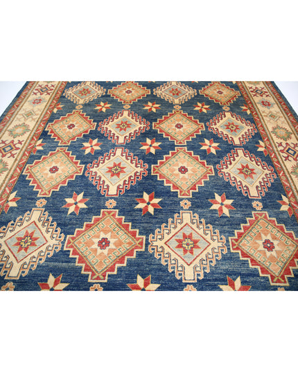 Kazak 9' 11" X 14' 3" Hand Knotted Wool Rug 9' 11" X 14' 3" (302 X 434) / Blue / Wool