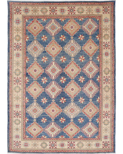 Kazak 9' 11" X 14' 3" Hand Knotted Wool Rug 9' 11" X 14' 3" (302 X 434) / Blue / Wool