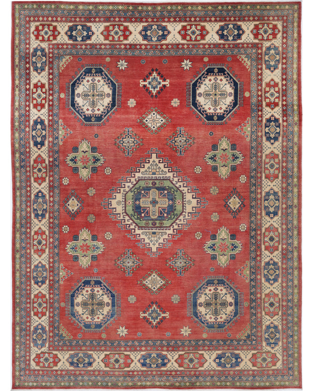 Kazak 10' 1" X 13' 2" Hand Knotted Wool Rug 10' 1" X 13' 2" (307 X 401) / Red / Wool
