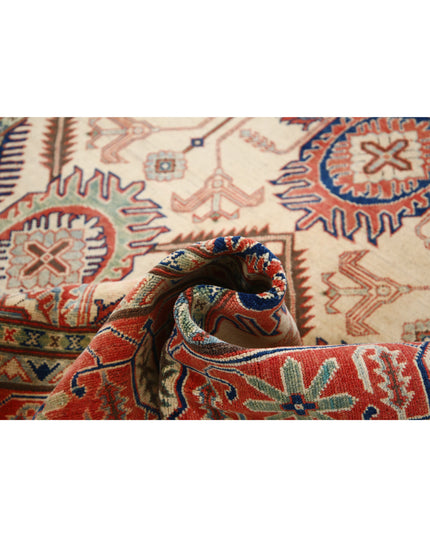 Kazak 6' 5" X 9' 8" Hand Knotted Wool Rug 6' 5" X 9' 8" (196 X 295) / Ivory / Wool
