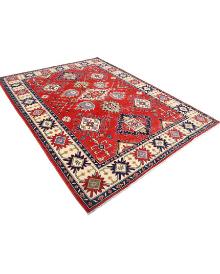 Kazak 6' 10" X 9' 2" Hand Knotted Wool Rug 6' 10" X 9' 2" (208 X 280) / Red / Wool