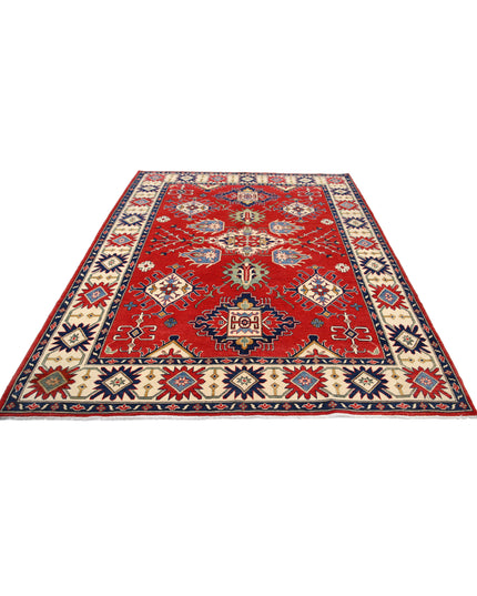 Kazak 6' 10" X 9' 2" Hand Knotted Wool Rug 6' 10" X 9' 2" (208 X 280) / Red / Wool