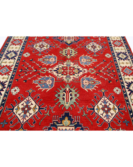 Kazak 6' 10" X 9' 2" Hand Knotted Wool Rug 6' 10" X 9' 2" (208 X 280) / Red / Wool