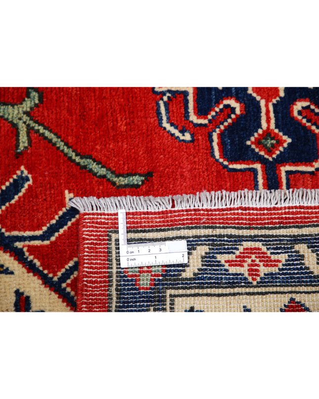 Kazak 6' 10" X 9' 2" Hand Knotted Wool Rug 6' 10" X 9' 2" (208 X 280) / Red / Wool