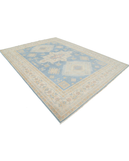 Kazak 8' 9" X 11' 9" Hand Knotted Wool Rug 8' 9" X 11' 9" (267 X 358) / Blue / Wool