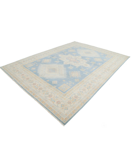 Kazak 8' 9" X 11' 9" Hand Knotted Wool Rug 8' 9" X 11' 9" (267 X 358) / Blue / Wool