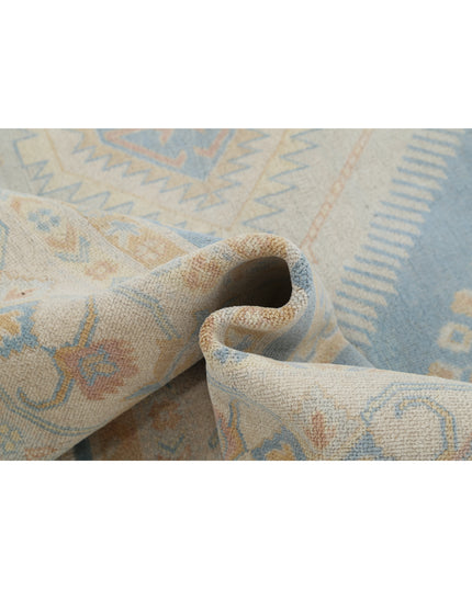 Kazak 8' 9" X 11' 9" Hand Knotted Wool Rug 8' 9" X 11' 9" (267 X 358) / Blue / Wool