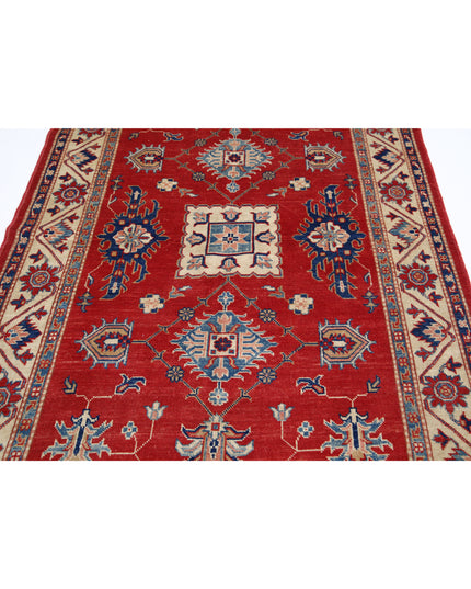 Kazak 5' 0" X 7' 9" Hand Knotted Wool Rug 5' 0" X 7' 9" (152 X 236) / Red / Wool