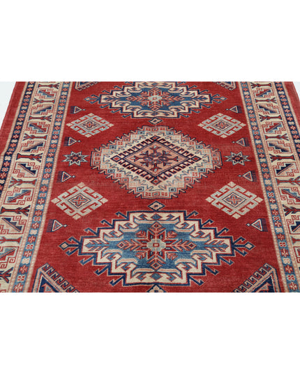 Kazak 4' 11" X 6' 0" Hand Knotted Wool Rug 4' 11" X 6' 0" (150 X 183) / Red / Wool