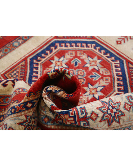Kazak 4' 11" X 6' 5" Hand Knotted Wool Rug 4' 11" X 6' 5" (150 X 196) / Red / Wool