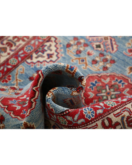 Kazak 4' 0" X 14' 5" Hand Knotted Wool Rug 4' 0" X 14' 5" (122 X 440) / Blue / Wool