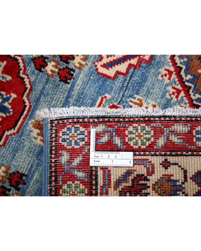 Kazak 4' 0" X 14' 5" Hand Knotted Wool Rug 4' 0" X 14' 5" (122 X 440) / Blue / Wool