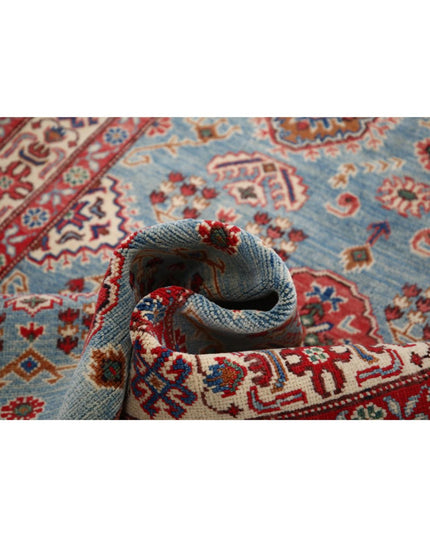 Kazak 4' 1" X 14' 4" Hand Knotted Wool Rug 4' 1" X 14' 4" (124 X 437) / Blue / Wool