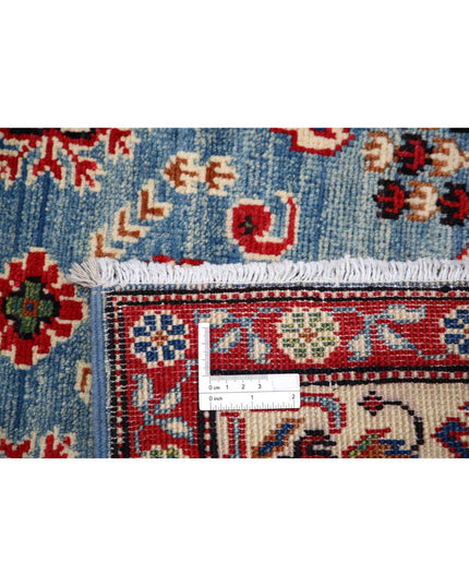 Kazak 4' 1" X 14' 4" Hand Knotted Wool Rug 4' 1" X 14' 4" (124 X 437) / Blue / Wool