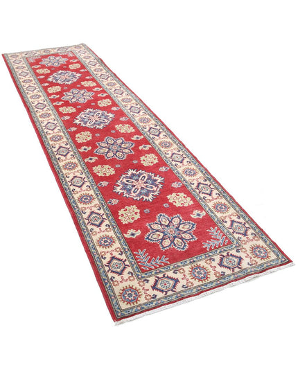 Kazak 2' 10" X 9' 10" Hand Knotted Wool Rug 2' 10" X 9' 10" (86 X 300) / Red / Wool