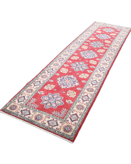 Kazak 2' 10" X 9' 10" Hand Knotted Wool Rug 2' 10" X 9' 10" (86 X 300) / Red / Wool
