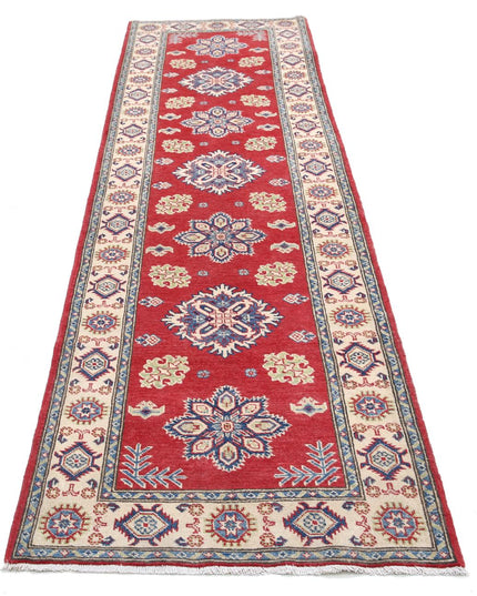 Kazak 2' 10" X 9' 10" Hand Knotted Wool Rug 2' 10" X 9' 10" (86 X 300) / Red / Wool